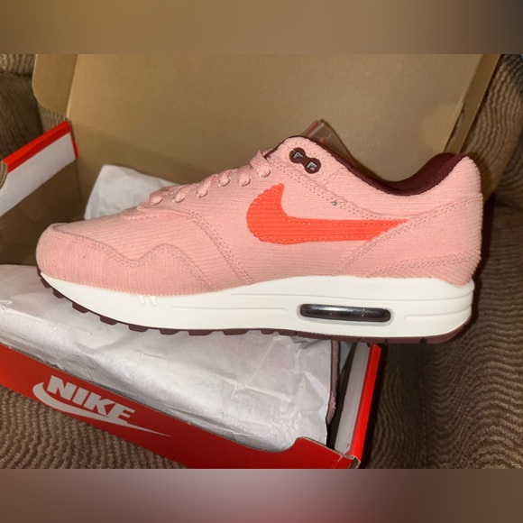 New in Box Nike Air Max 1 Premium Coral Stardust Corduroy sz men’s 8 - Picture 2 of 6